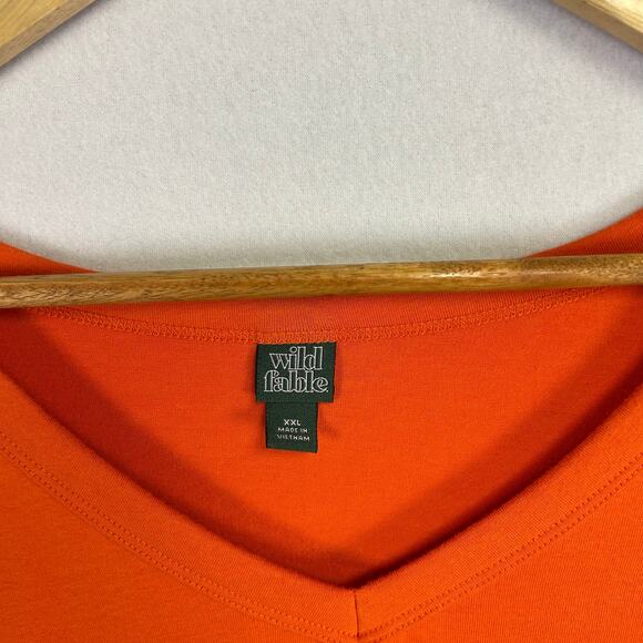 Woman's Orange‎ Cropped Tee  - Size XXL Basic Casual Everyday Wear - Picture 2 of 8